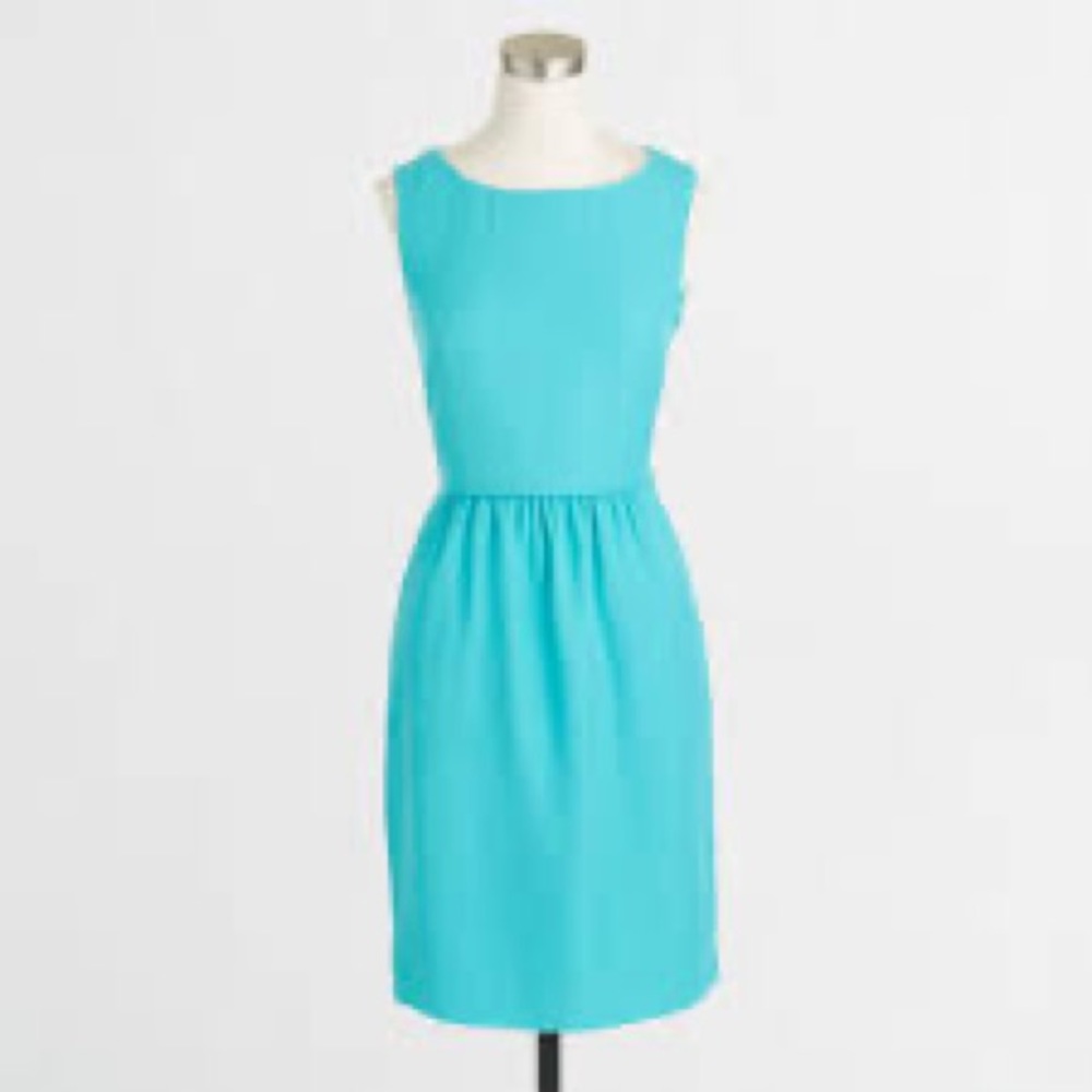Worn once J. Crew Factory Camille Dress in Aqua, size 0.